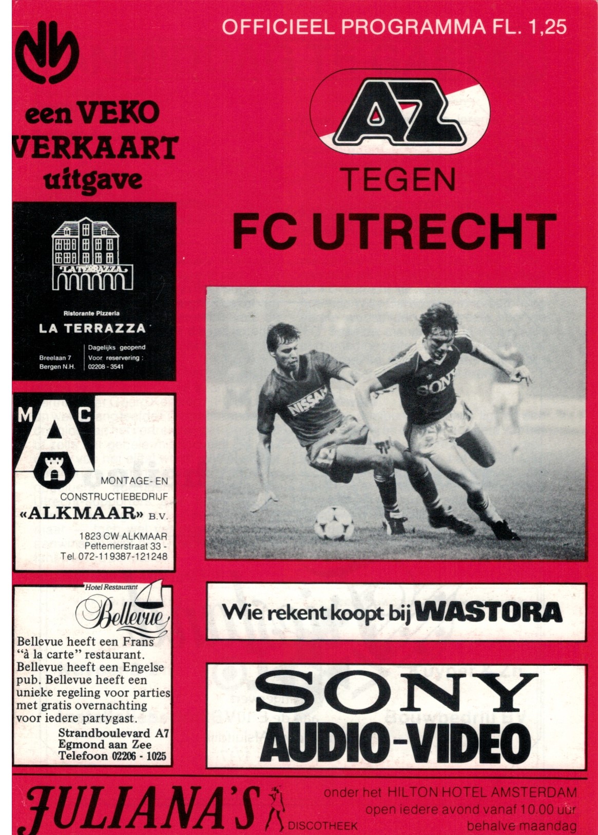 AZ Programma 28-aug-1983 Utrecht thuis